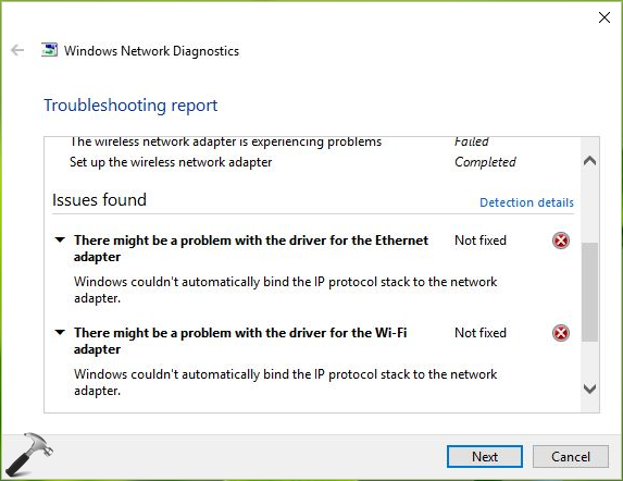 FIX Windows Couldn't Automatically Bind The IP Protocol Stack To The Network Adapter In Windows 10