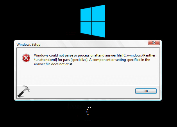 FIX Windows Could Not Parse Or Process The Unattend Answer File In Windows 10