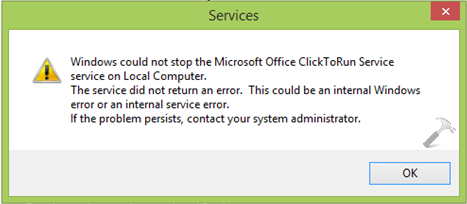 how to stop microsoft office click to run