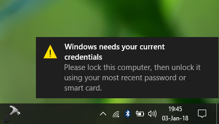 windows needs your credentials