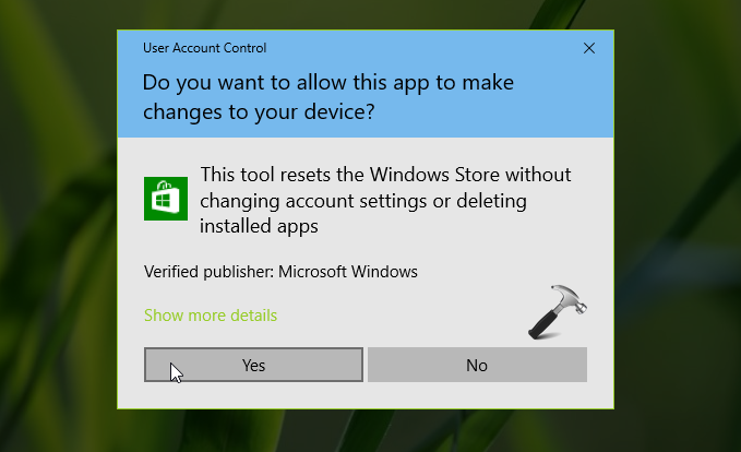 windows store cache may be damaged windows 10