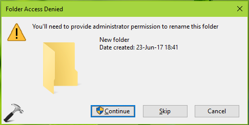 require administrator permission to delete file