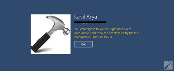 cant log in windows 10