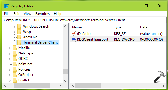 microsoft terminal services client