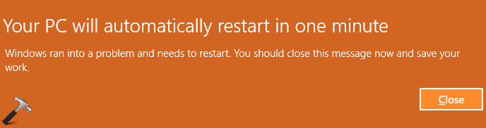 Fix Your Pc Will Automatically Restart In One Minute