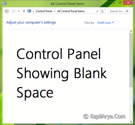 no control panel listed