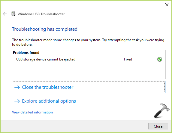 Fix Flash Drive Problems With USB Troubleshooter On Windows 10