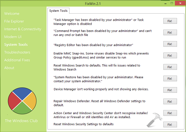 FixWin 11 11.1 free instal