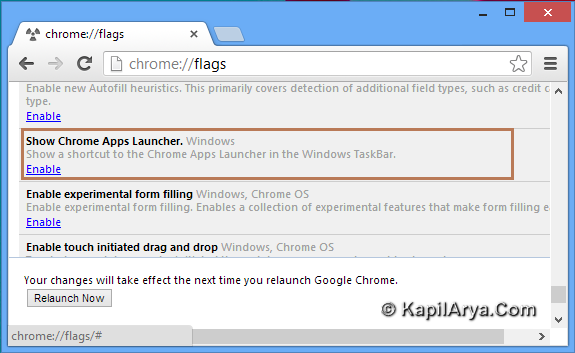 chrome tab launcher