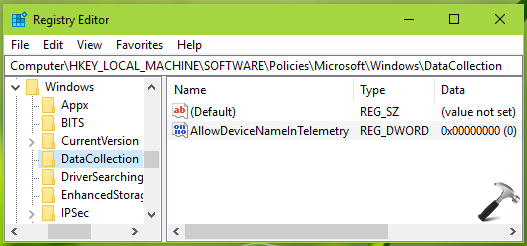How To Allow/Prevent Device Name To Be Sent In Windows 10 Diagnostic Data