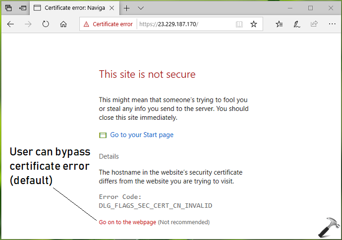 How To Bypass Certificate Errors Using Microsoft Edge Certificate - Riset