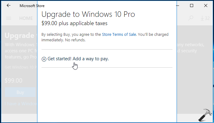 [How To] Buy Windows 10 Pro Upgrade Via Microsoft Store