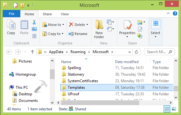 How To Change Custom Office Templates Folder Location In Office 2013