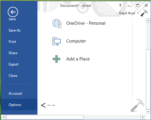 Custom Office Templates Location