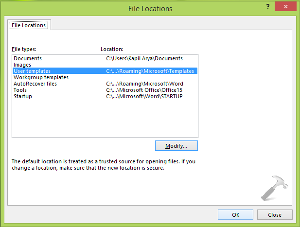 how-to-change-custom-office-templates-folder-location-in-office-2013