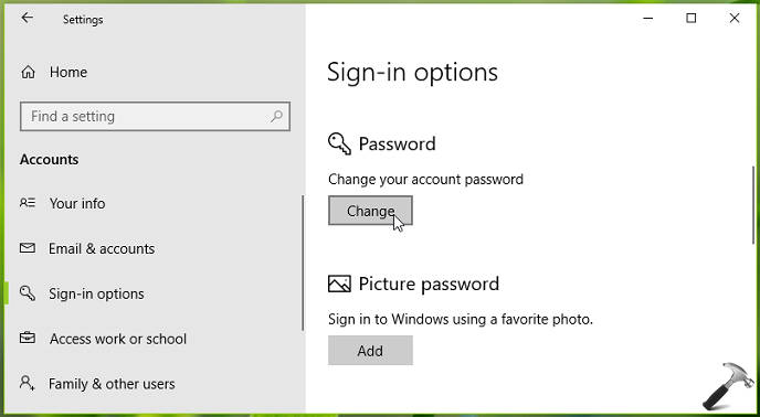 [How To] Change Your Account Password In Windows 10