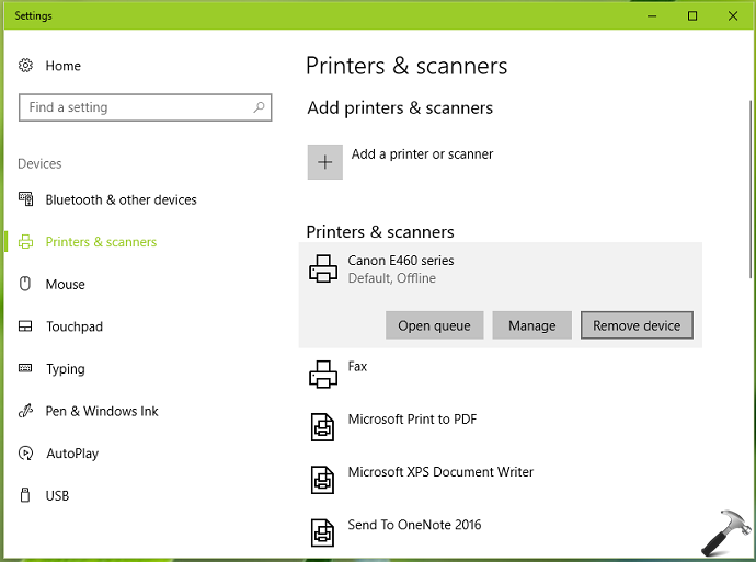 how to uninstall printer in windows 10