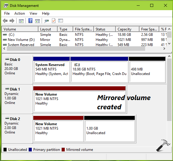 [how To] Configure Mirrored Volume In Windows 10