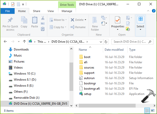 diskpart format ntfs install windows 10 from dvd