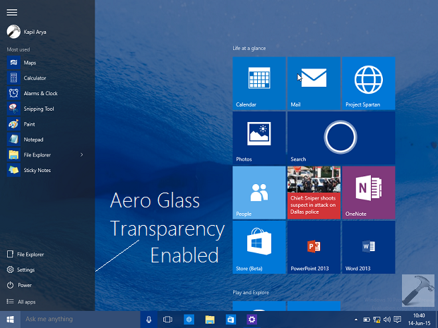 Windows aero как включить windows 10