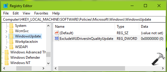 driver update windows 10 disable