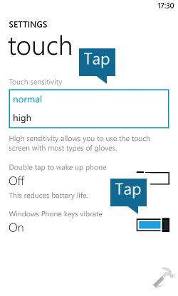 disable vobrate on keytouch