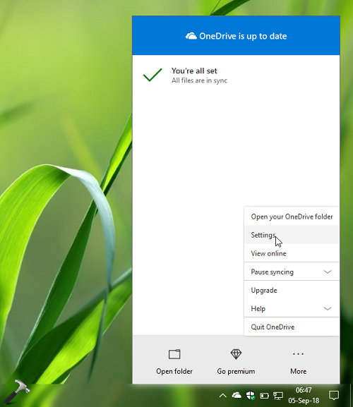 disable onedrive windows 10