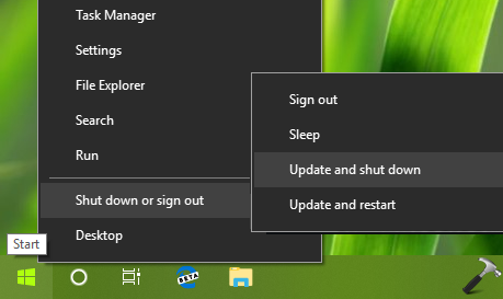 windows update zamykanie