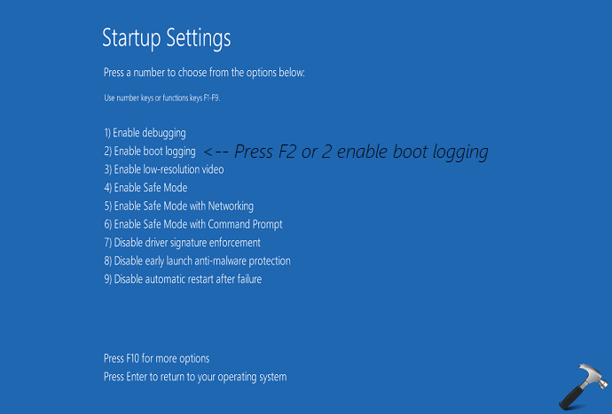 process monitor boot logging