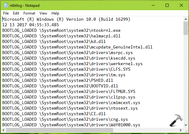 process monitor boot logging