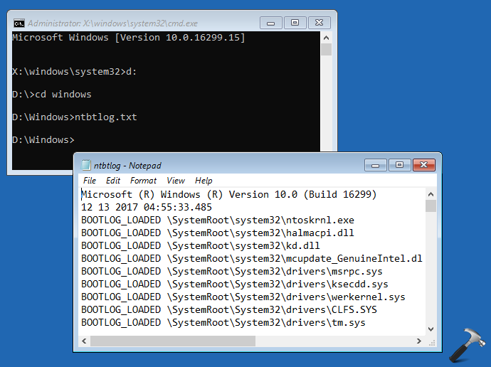 process monitor boot logging