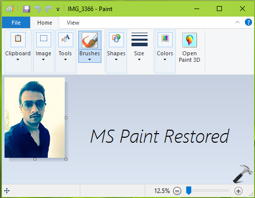 [How To] Enable Classic Paint App In Windows 10 Creators Update