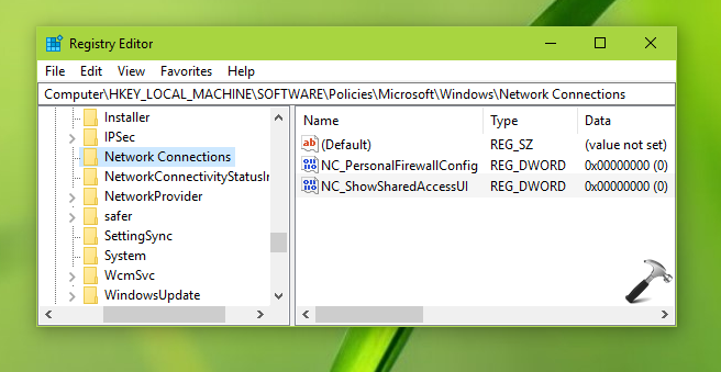 disable mobile hotspot windows 10 group policy