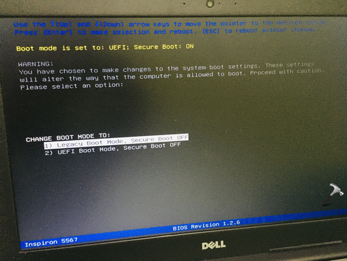 how to disable secure boot windows 10 dell inspiron 15
