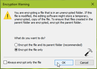 windows 10 home encrypt folder