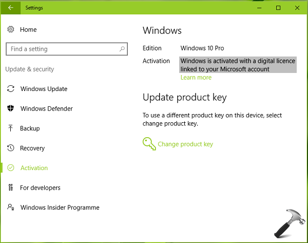 activate windows 10 after hardware change without microsoft account