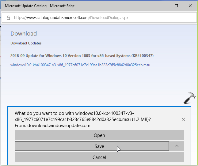 Manually Download And Install Windows Updates In Windows 10