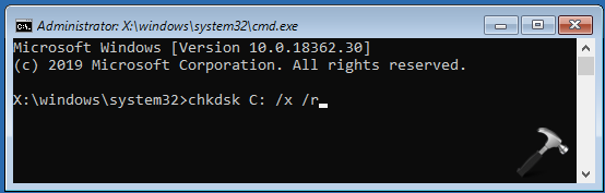 Using chkdsk Command Line Tool In Windows