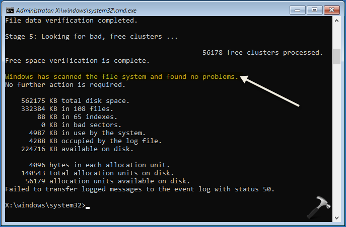 windows 10 startup repair command prompt chkdsk