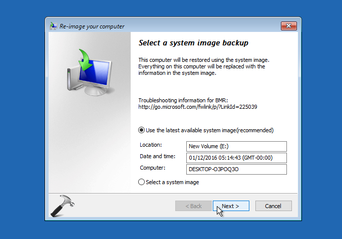 make backup image windows 10