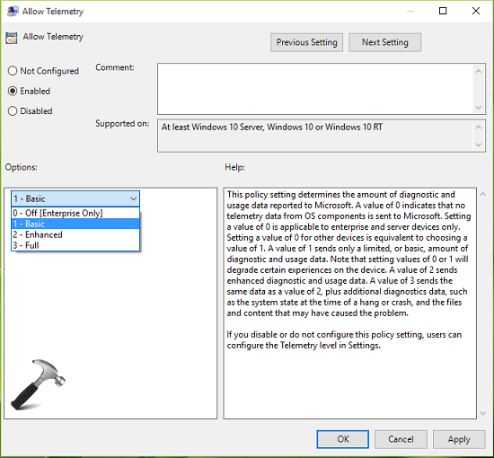 remove telemetry windows 10 ntlite