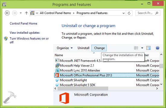 Repair Microsoft Outlook 2013