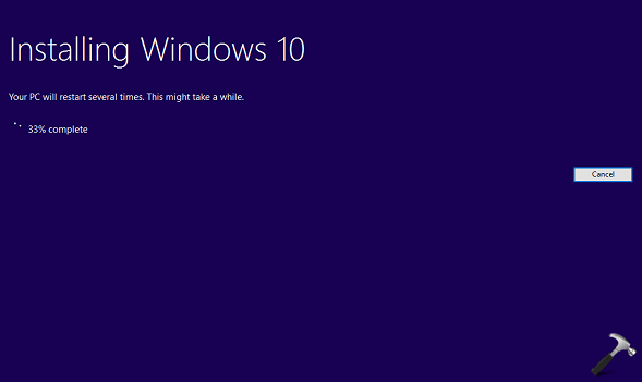 upgrade to windows 10 pro version 1511 10586 keeps restarting in windows 7