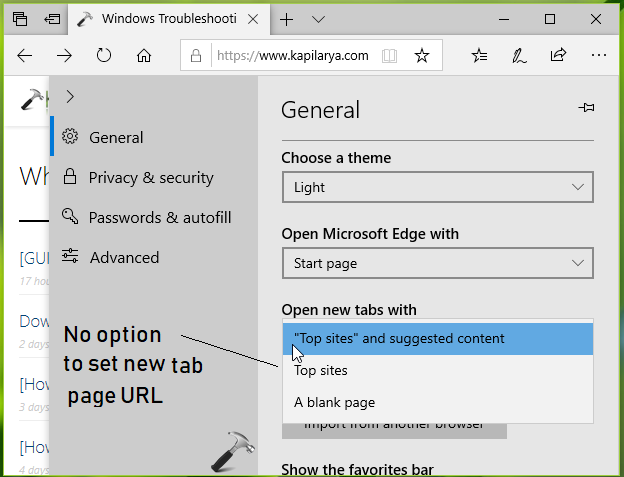 How To Set New Tab Page In Microsoft Edge Pirated Land