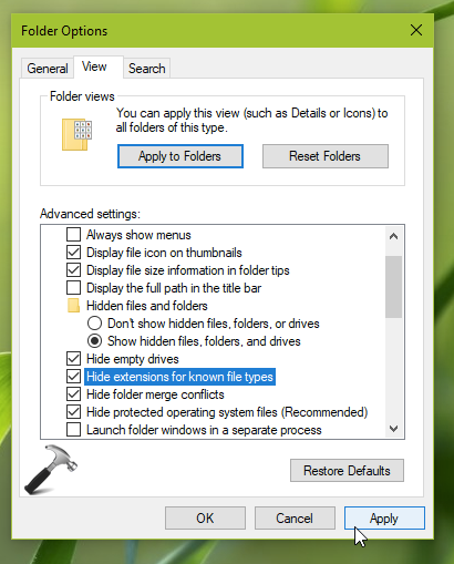 windows vista show hidden files