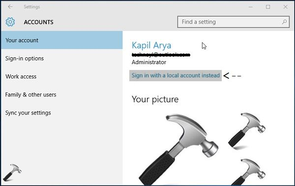 How To Switch To Microsoft Account From Local Account And Revert Back