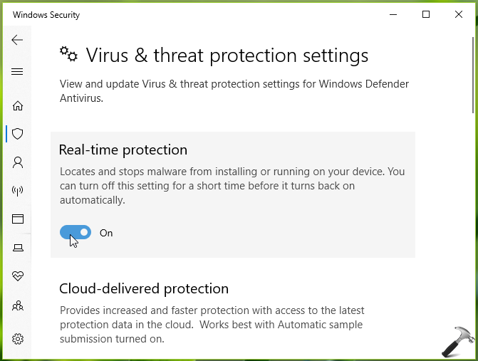 [How To] Turn On/Off Real-time Protection In Windows Security/Defender