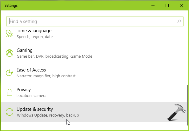 windows 10 update and privacy settings uninstall