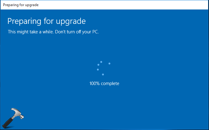 windows 10 waiting for install