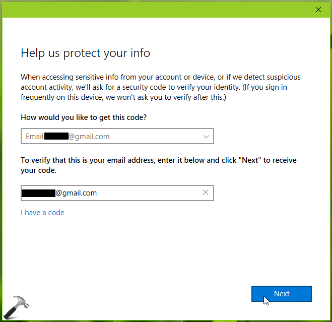 how to authenticate my microsoft account